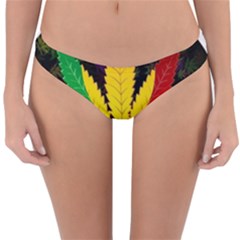 Cannabis Leaf Color Reversible Hipster Bikini Bottoms by Vaneshart
