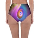 3d Abstract Fractal Bright Reversible High-Waist Bikini Bottoms View4