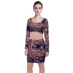 Fractal Patterns Abstract Dark Top And Skirt Sets by Vaneshart