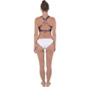 Fractal Patterns Abstract Dark Cross Back Hipster Bikini Top  View2