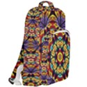 Geometric Pattern Kaleidoscope Art Mirror Image Mosaic Double Compartment Backpack View2