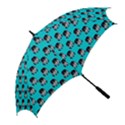 Forest Girl Bight Baby Blue Patttern Golf Umbrellas View2