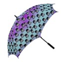 Forest Girl Bight Baby Blue Patttern Ombre Golf Umbrellas View2