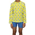 English Breakfast Yellow Pattern Kids  Long Sleeve Swimwear View1