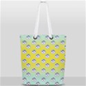 English Breakfast Yellow Pattern Mint Ombre Full Print Rope Handle Tote (Small) View2
