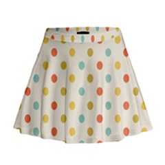 Polka Dots Dot Spots Mini Flare Skirt by Vaneshart