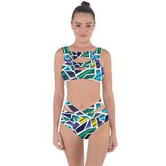 Mosaic Shapes Bandaged Up Bikini Set  by Vaneshart