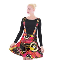 Abstract Clutter Suspender Skater Skirt by Vaneshart