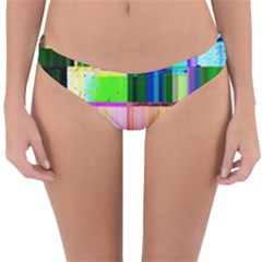 Glitch Art Abstract Reversible Hipster Bikini Bottoms by Vaneshart