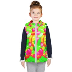 Vibrant Jelly Bean Candy Kids  Hooded Puffer Vest by essentialimage