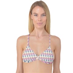 Seamless Pattern Background Entrance Reversible Tri Bikini Top by Vaneshart