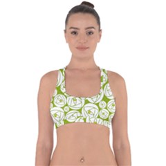 Rose Abstract Rose Garden Cross Back Hipster Bikini Top  by Vaneshart
