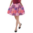 Abstract Seamless Pattern Graphic Pink A-Line Pocket Skirt View1