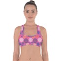 Abstract Seamless Pattern Graphic Pink Cross Back Hipster Bikini Top  View1