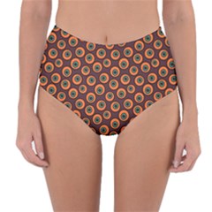 Abstract Seamless Pattern Graphic  Reversible High-waist Bikini Bottoms by Vaneshart
