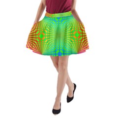 Pattern Colorful Abstract A-line Pocket Skirt by Vaneshart