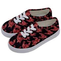 Fabric Pattern Dogstooth Kids  Classic Low Top Sneakers by Vaneshart