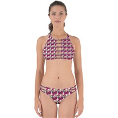 Thurs Pattern  Pink Perfectly Cut Out Bikini Set by snowwhitegirl
