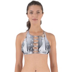 Wonderful Fairy With Butterflies And Dragonfly Perfectly Cut Out Bikini Top by FantasyWorld7