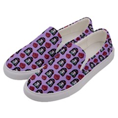Girl Flower Pattern Lilac Men s Canvas Slip Ons by snowwhitegirl