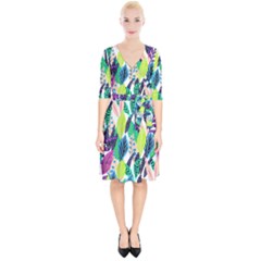 Leaves  Wrap Up Cocktail Dress by Sobalvarro