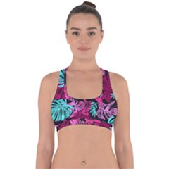 Leaves Cross Back Hipster Bikini Top  by Sobalvarro