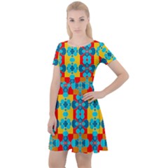 Pop Art  Cap Sleeve Velour Dress  by Sobalvarro