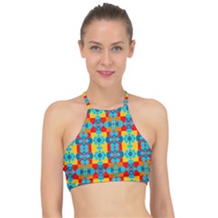 Pop Art  Racer Front Bikini Top by Sobalvarro