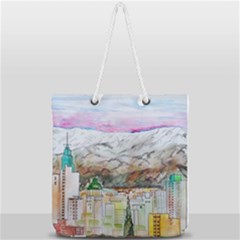 Mendoza City Argentina Mountains Full Print Rope Handle Tote (large) by Wegoenart