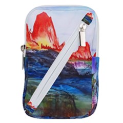 Fitzroy Argentina Chile Patagonia Belt Pouch Bag (large) by Wegoenart