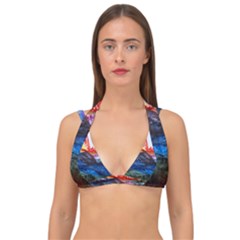 Fitzroy Argentina Chile Patagonia Double Strap Halter Bikini Top by Wegoenart