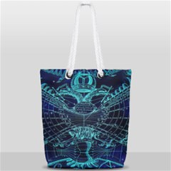 Zodiac Sign Astrology Horoscope Full Print Rope Handle Tote (small) by Wegoenart