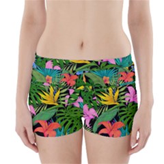 Tropical Greens Boyleg Bikini Wrap Bottoms by Sobalvarro