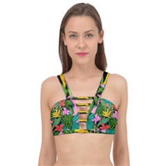 Tropical Greens Cage Up Bikini Top by Sobalvarro