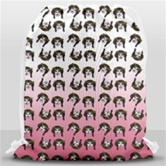 Retro Girl Daisy Chain Pattern Drawstring Bag (large) by snowwhitegirl