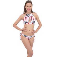More Love More Cross Front Halter Bikini Set by Lovemore