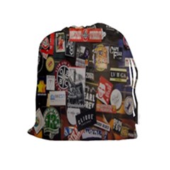 Stickers Drawstring Pouch (xl) by ArtworkByPatrick