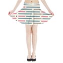 Long Lines Vector Pattern Mini Flare Skirt View3