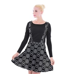 Black And White Pattern Suspender Skater Skirt by Vaneshart