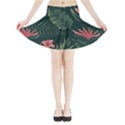 Tropical Flowers Pattern Tekstura Fon Background Pattern Mini Flare Skirt View3