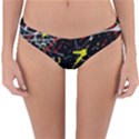 Random Paint Splats Background Reversible Hipster Bikini Bottoms View1