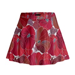Floral Pattern Background Mini Flare Skirt by Vaneshart