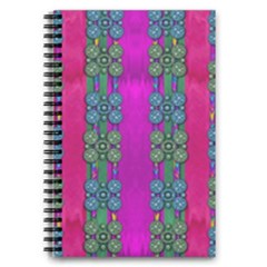 Flowers In A Rainbow Liana Forest Festive 5 5  X 8 5  Notebook by pepitasart