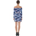 Military Seamless Pattern Off Shoulder Top with Skirt Set View2