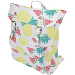 Vector Seamless Pattern With Pineapples Buckle Up Backpack by Vaneshart