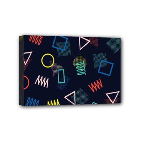 Memphis Seamless Patterns Abstract Jumble Textures Mini Canvas 6  X 4  (stretched) by Vaneshart