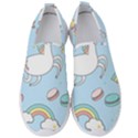 Unicorn Seamless Pattern Background Vector Men s Slip On Sneakers View1