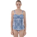 Boho Pattern Style Graphic Vector Twist Front Tankini Set View1