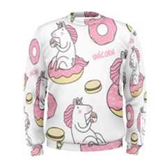 Unicorn Seamless Pattern Background Vector (1) Men s Sweatshirt by Sobalvarro