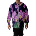 Vector Hand Drawn Orchid Flower Pattern Kids  Hooded Windbreaker View1